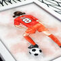 Personalised Girls Football Art Print, thumbnail 1 of 10