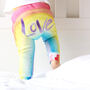 Love Rainbow Organic Leggings, thumbnail 1 of 7