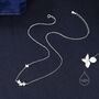 Sterling Silver Tiny Hydrangea Bouquet Cz Necklace, thumbnail 6 of 11