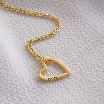Personalised Heart Outline Pendant Necklace, 6 of 10