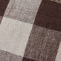 H Kliving Vineyard Brown Woven Check Cushion, thumbnail 3 of 4