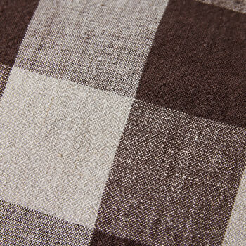 H Kliving Vineyard Brown Woven Check Cushion, 3 of 4