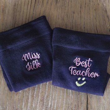 Best Teacher Gift Mens Or Womens Personalised Socks, 4 of 7