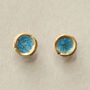 Blue Pool Sterling Silver Studs, thumbnail 1 of 4