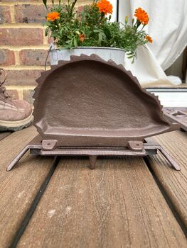 Cast Iron Hedgehog Boot Brush And Scraper Welly Cleaner, 8 of 8