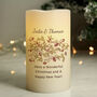 Personalised Christmas Floral LED Candle, thumbnail 1 of 2