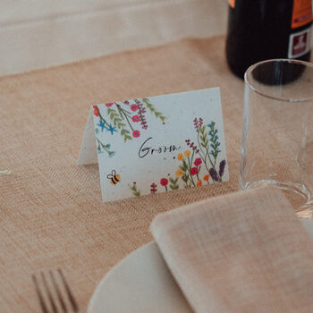Plantable Wildflower Place Card Wedding Favours In One, 8 of 12