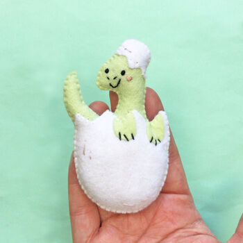 Dinosaur Egg Hatchling Felt Sewing Kit, 3 of 5