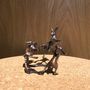 Miniature Bronze Dancing Hares Sculpture 8th Bronze, thumbnail 3 of 11