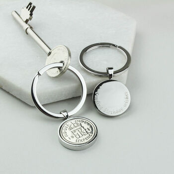 Personalised 1943 80th Birthday Sixpence Keyring, 3 of 5