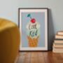Cool Kid Ice Cream Art Print, thumbnail 1 of 4