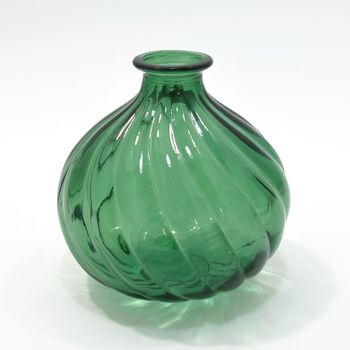 Recycled Glass Vase | 17cm Spiral, 6 of 8