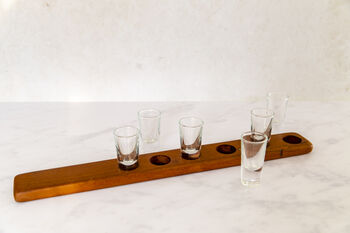 Reclaimed Wood Shot Glass Tray, 4 of 5