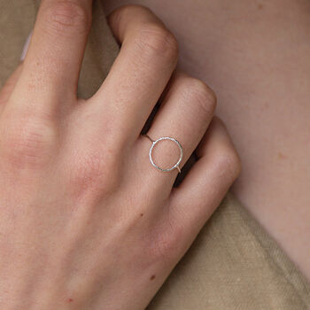 Tranquil Halo Sterling Silver Ring, 4 of 6