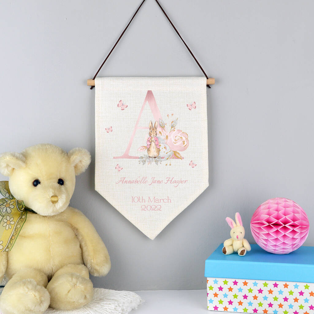 Personalised New Baby Initial Wall Hanging By Andrea Fays