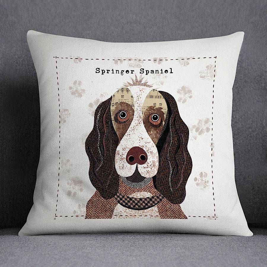 personalised dog face cushion