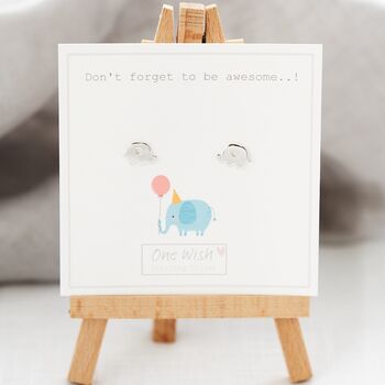 Awesome Elephant Sterling Silver Stud Earrings, 2 of 10