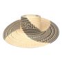 Iguaran Black Wide Brim Straw Hat, thumbnail 2 of 4