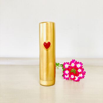 Golden Heart Porcelain Bud Vase, 4 of 5