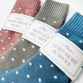 Personalised Cosy Socks, Warm Socks, Walking Socks, 5 of 8