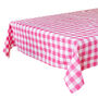 Raspberry Pink And White Fabric Gingham Tablecloth, thumbnail 1 of 4
