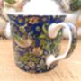 Set Of Six Palace Mugs In William Morris Black Strawberry Thief Design, thumbnail 9 of 10