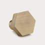 Brass Gold, Black, Grey And Silver Hexagon Door Knobs, thumbnail 7 of 8