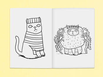 Halloween Colouring Book Spooky Cats, 4 of 9