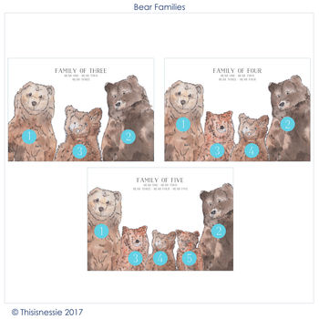 Personalised Bear Accessories Family Print, 3 of 5