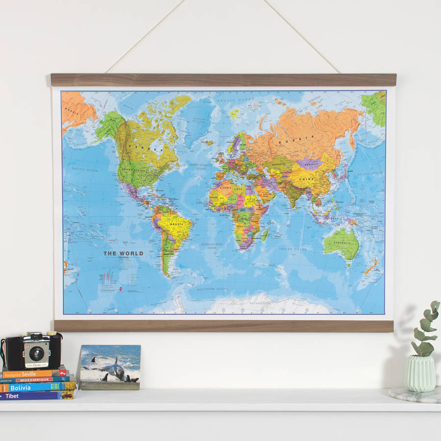 World Map Print By Maps International