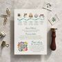 Whimsical Garden Flowers Evening Wedding Invitations, thumbnail 4 of 8