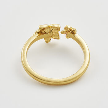 Gold Jasmine And Pearl Ring, 4 of 8