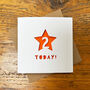 Milestone 2nd Birthday Card Two Years Old 'Two Today!' Paper Cut With Star, thumbnail 5 of 6