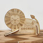 Personalised Wooden Lion Card, thumbnail 2 of 3