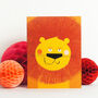 Mini Lion Greetings Card, thumbnail 1 of 5