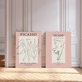 Picasso Pink Dove Set Of Two Art Prints, 2 of 4