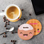 Personalised Kawaii Biscuit Coaster Four Designs, thumbnail 1 of 5