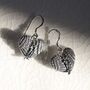 Sterling Silver Love Wings Dangly Earrings, thumbnail 1 of 5