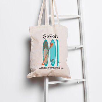 Personalised I Paddle For Balance Sup Tote Bag, 2 of 2