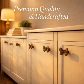 Antique Brass Small Butterfly Drawer Knob, 3 of 9