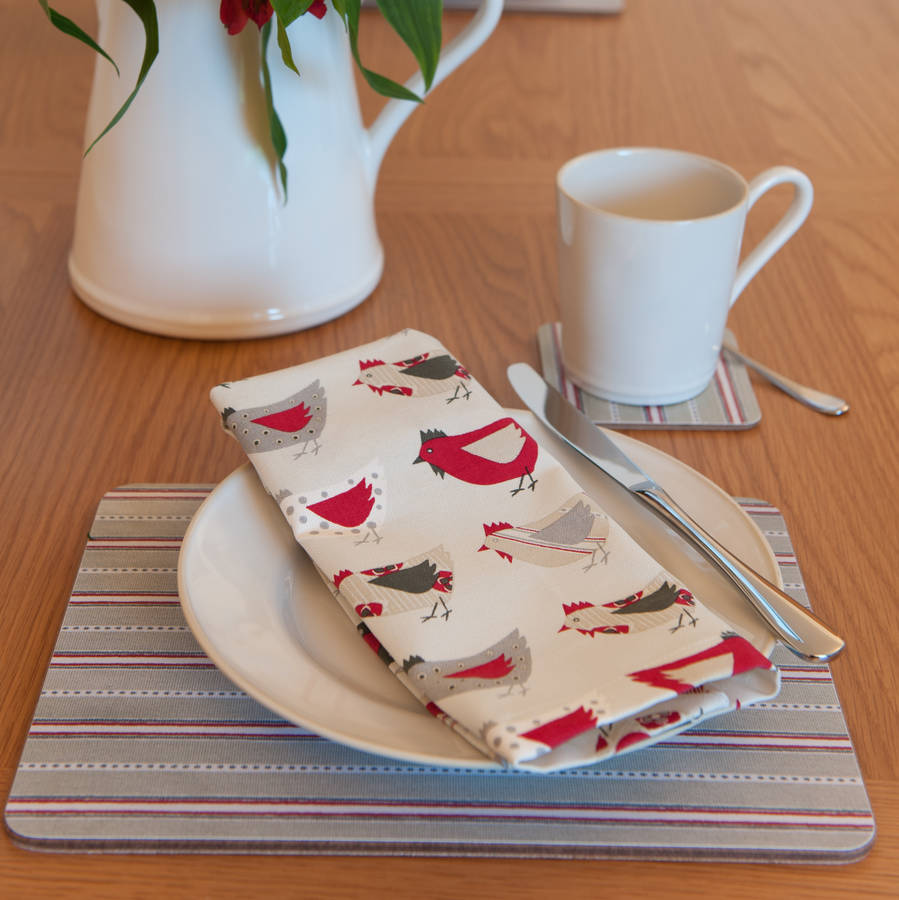 Roost Red Organic Napkins, 1 of 6