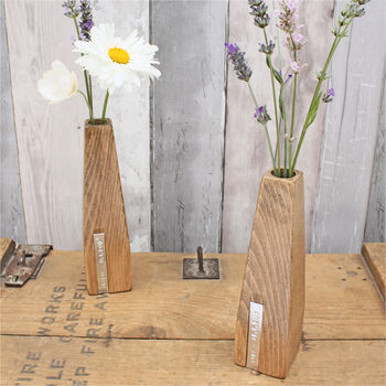 Two Personalised Wooden Vases, 2 of 12