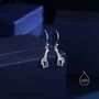 Giraffe Drop Hook Earrings In Sterling Silver, thumbnail 1 of 11
