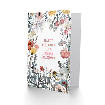 Meadow Plants Flowers Birthday Her Grandma Card, 2 of 4