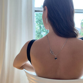 Silver White Iceberg Necklace And Single Earring, 5 of 6