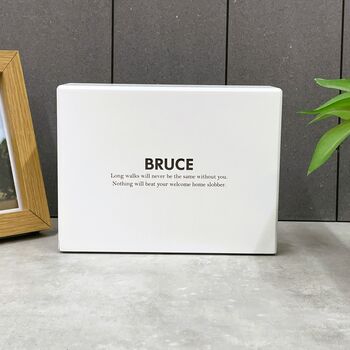 Personalised White Wooden Urn, 9 of 11