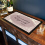 Personalised Classic Floral Quote Bar Mat, thumbnail 8 of 10