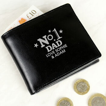 Personalised Black Leather Wallet, 3 of 6