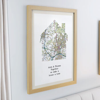 Personalised Map Home Framed Print, 5 of 9
