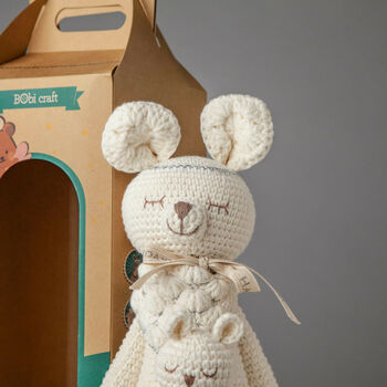 Personalised Hand Knitted Mummy And Me Teddy, 2 of 12
